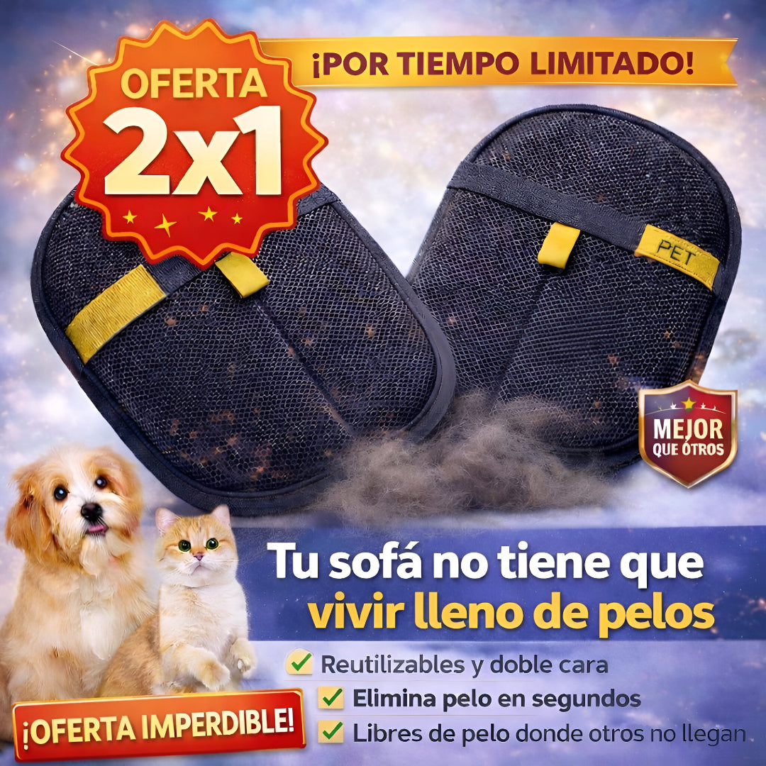 Guante para mascotas 2x1