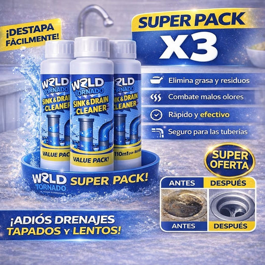 Polvo Limpia Cañerías 3x1